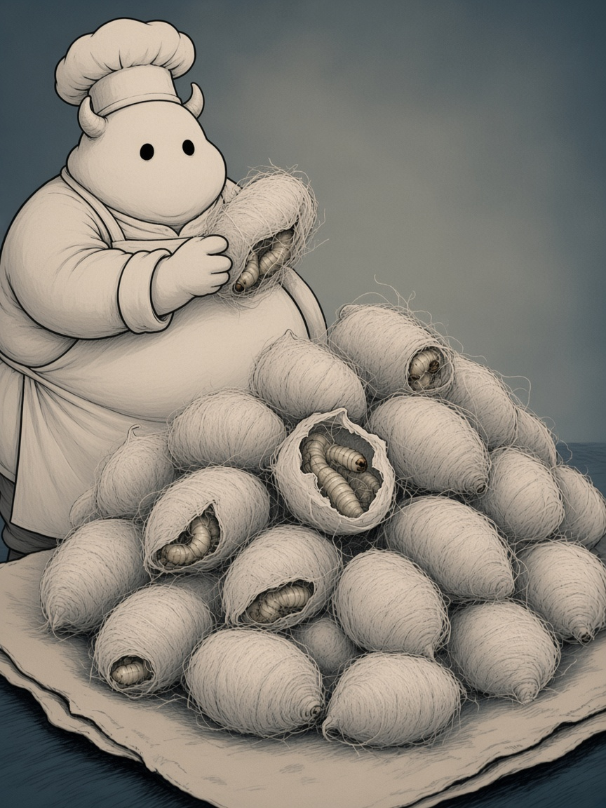 Placeholder plate for Kingdom's Edge Meringues. Inked food plate from the book.